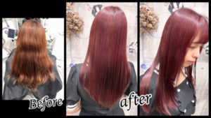 大阪豊中市でブリーチなしでも再現できるピンクカラーは積み重ねが大切！！