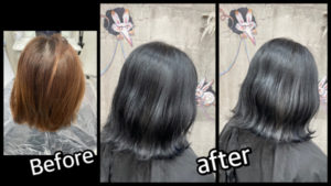 豊中カラトリで赤みが嫌いな方はダブルカラーを積み重ねてアッシュグレーにしよう！