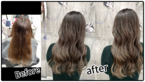 【脱白髪染めハイライト】お洒落な外国人風カラーでミルクティーカラーを再現したら綺麗|大阪豊中市カラトリ|【ともこさん】の髪