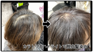 【脱白髪染め】白髪活かしをハイライトとカラー剤で作る白髪を染めないお洒落カラー|大阪豊中カラトリ【ともこさん】の髪
