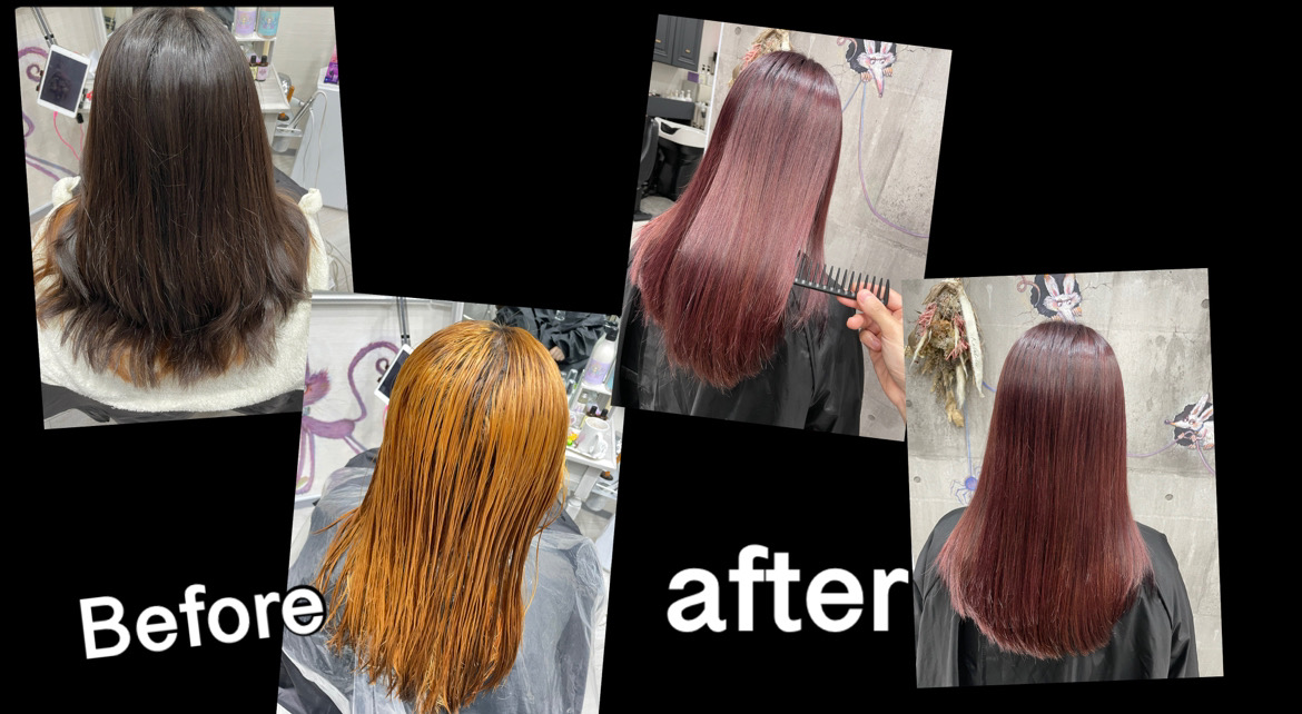 【ピンクカラー】透明感のあるピンクにするにはブリーチオンカラーが必要！！大阪豊中カラトリ【りんかさん】の髪
